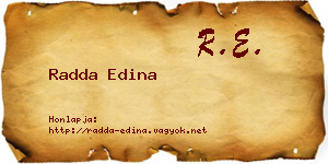 Radda Edina névjegykártya